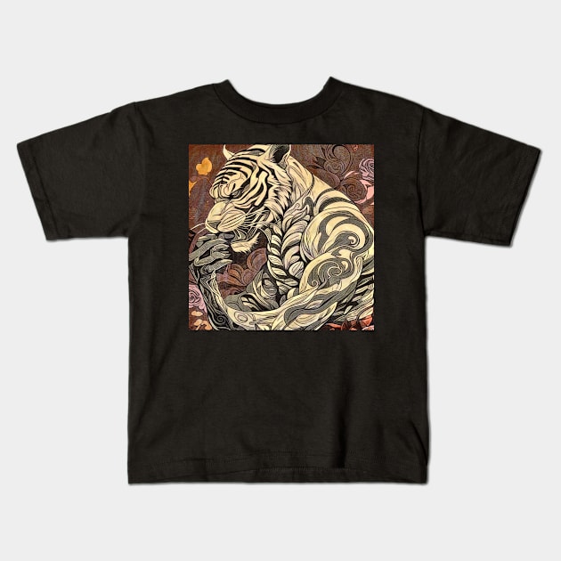 The Tiger, motif 2 Kids T-Shirt by Zamart20